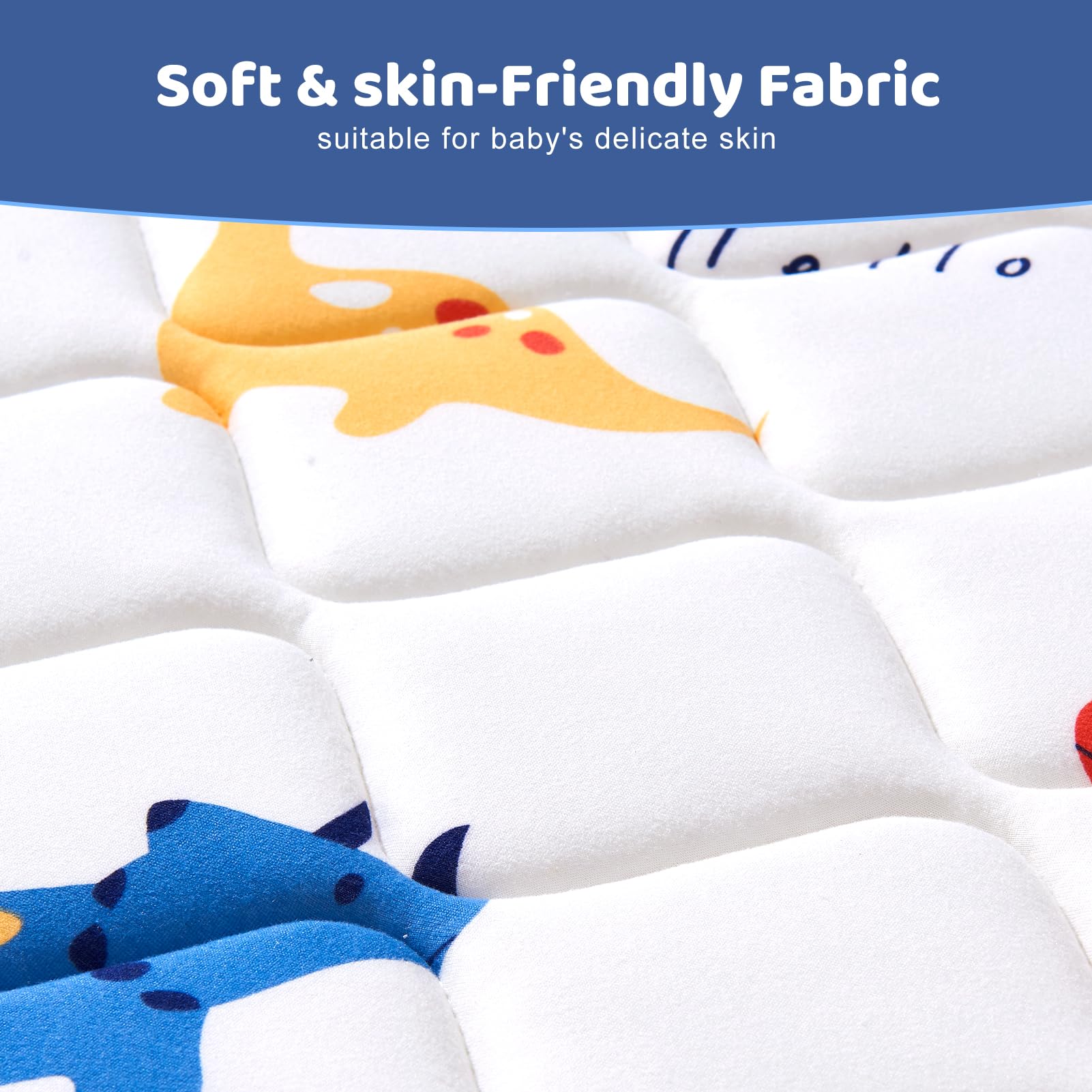 Portable lightweight Pack N Play mattress pad for travel
