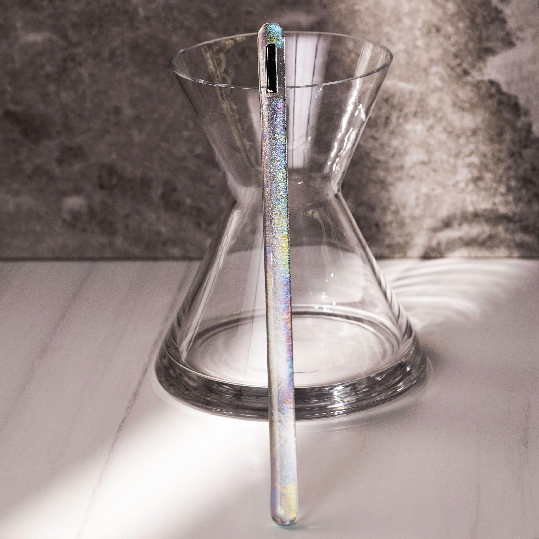 Annealed 6 mm glass stirring rod with matte back