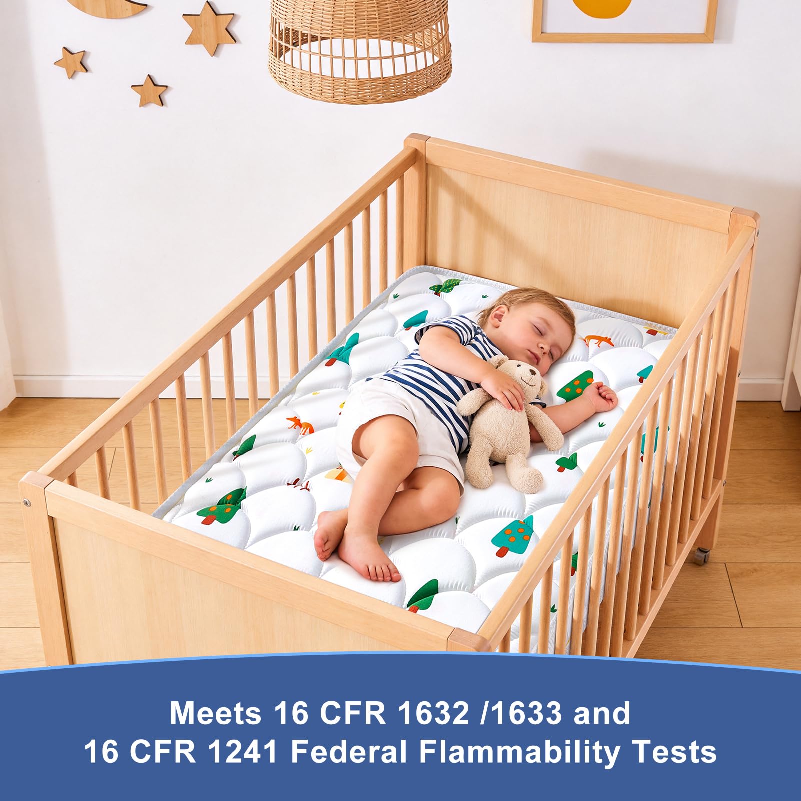 Premium foam core inside mini crib mattress