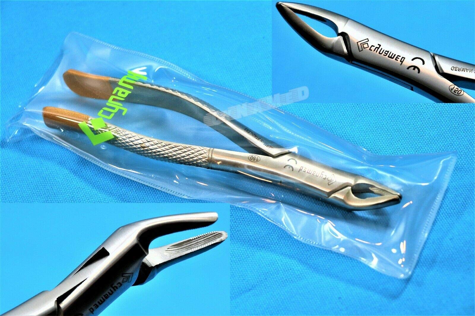 German stainless steel dental forceps No 150 satin finish