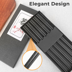 Premium black gift box packaging for chopsticks