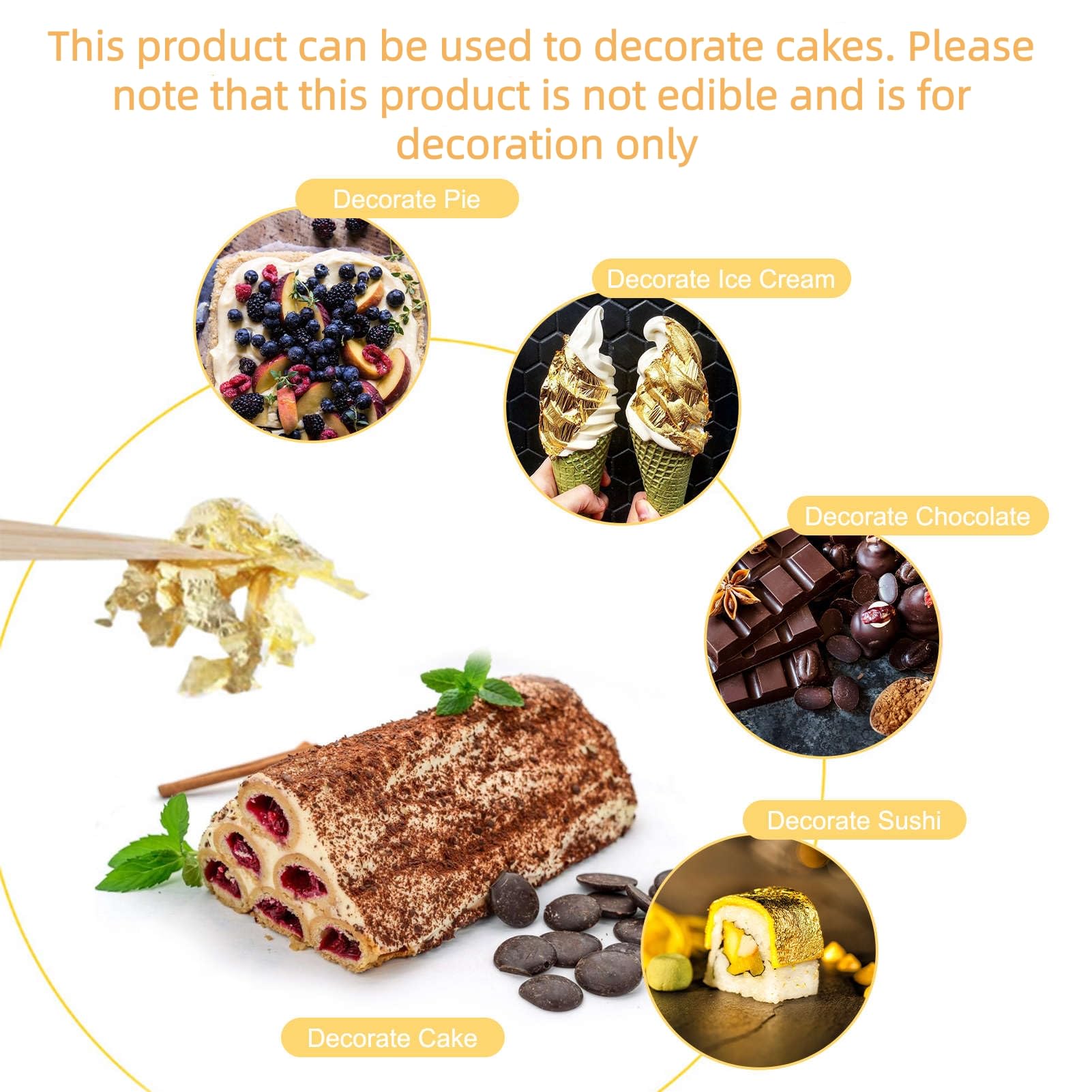 premium gold flakes for crafts and art