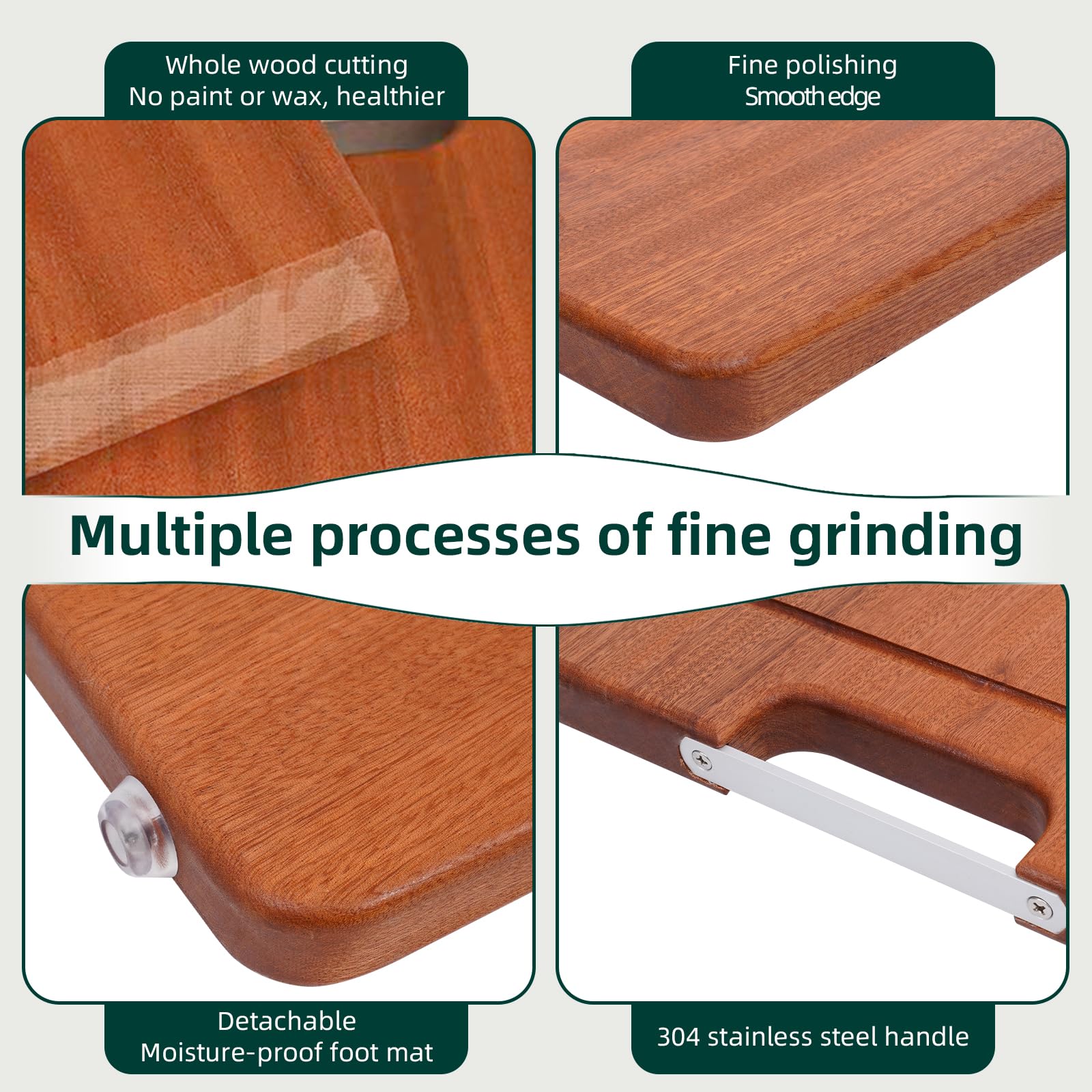 Gift-ready ebony wood cutting board for meat cheese and fruit