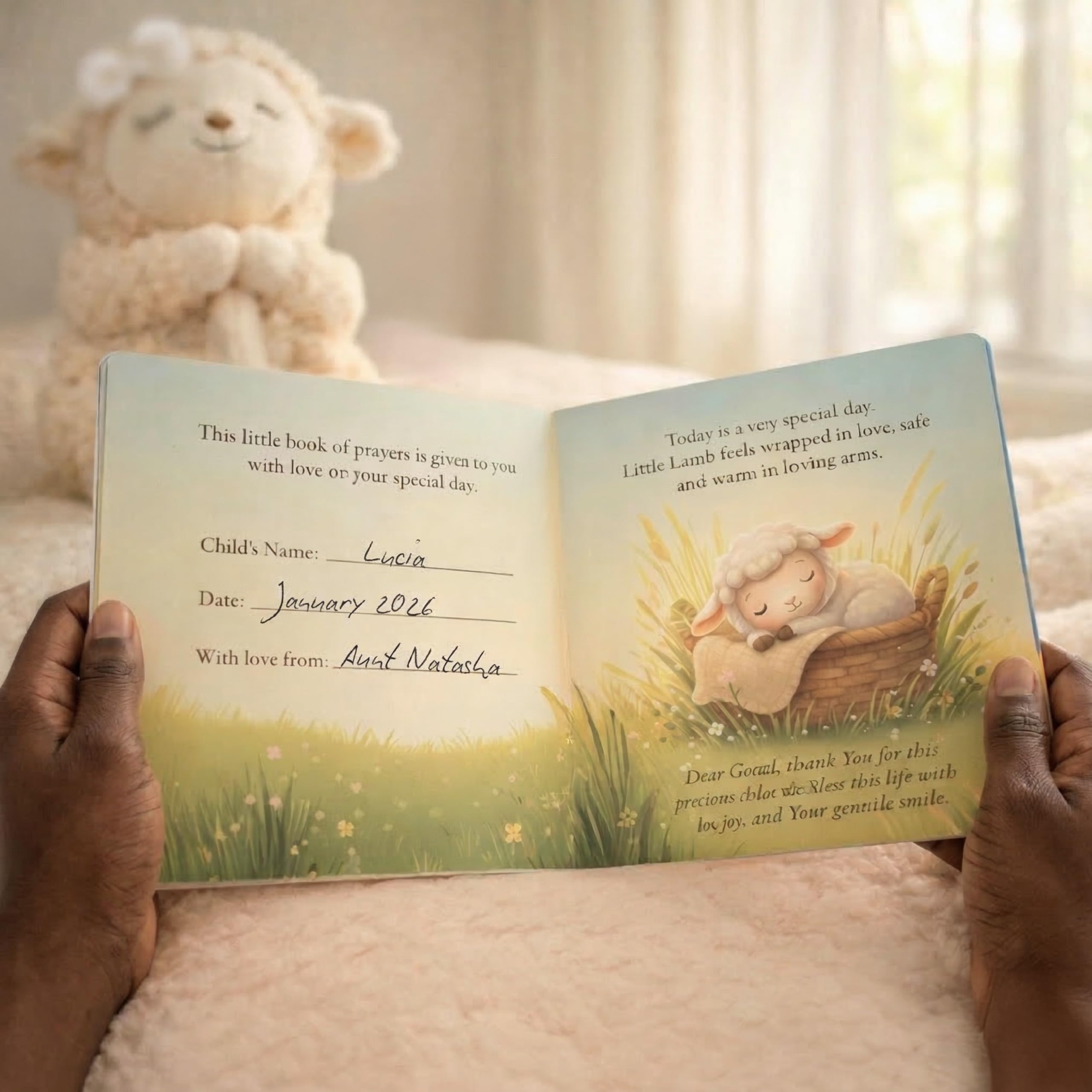 Premium keepsake box with greeting card included for baptisms