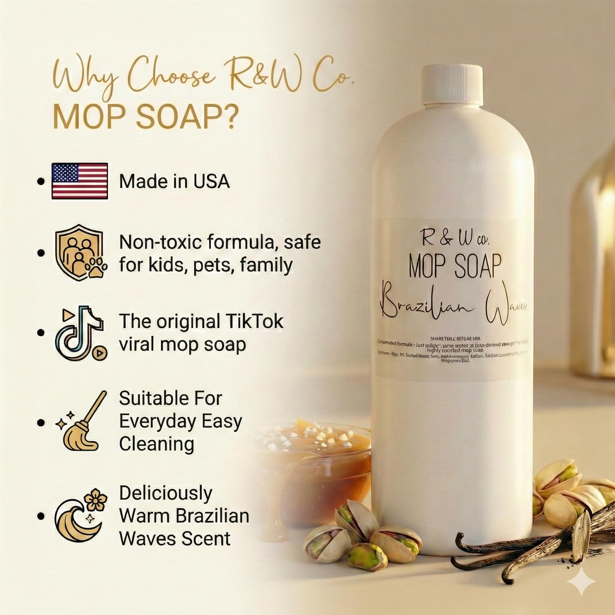 Non-toxic Pet Safe Mop Soap Brazilian Waves