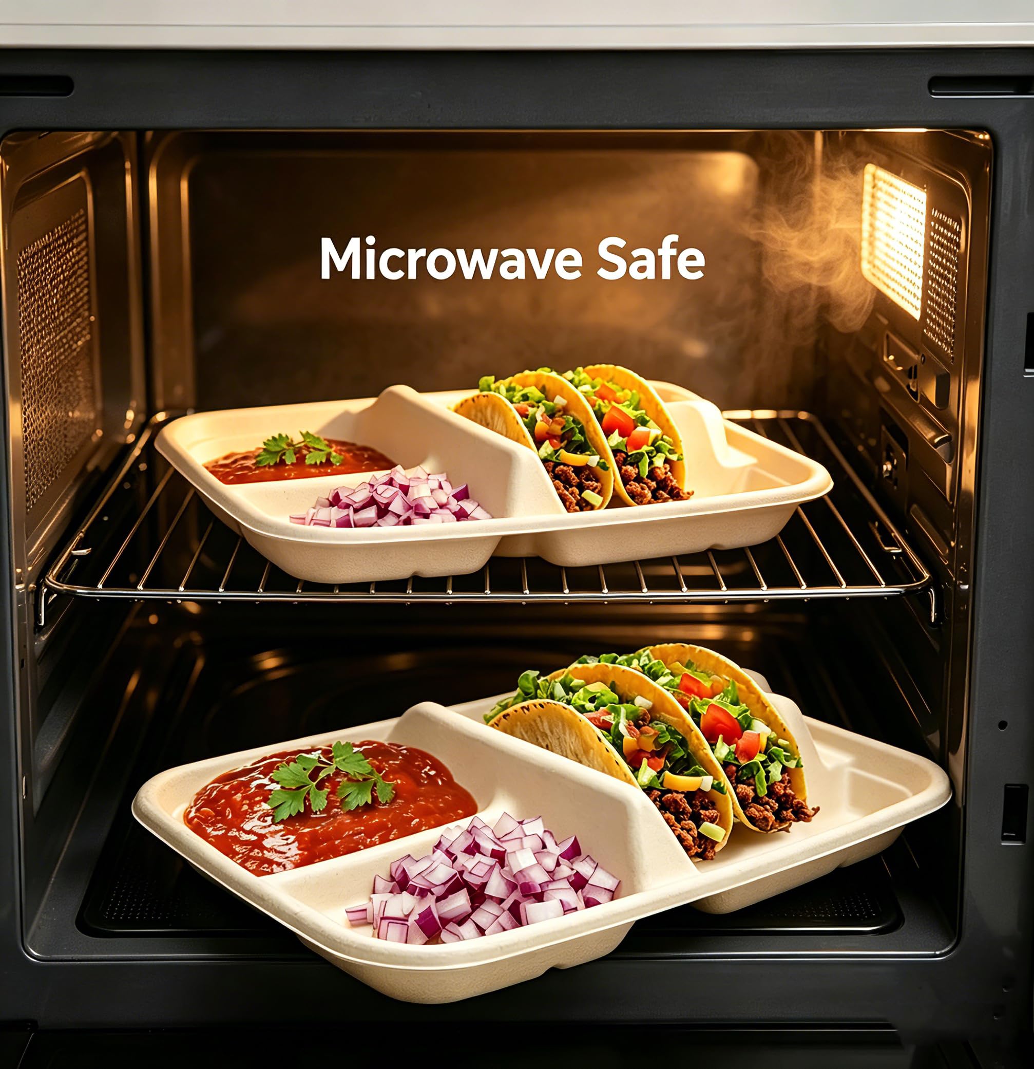 Premium Paper Plates with Dividers for meals