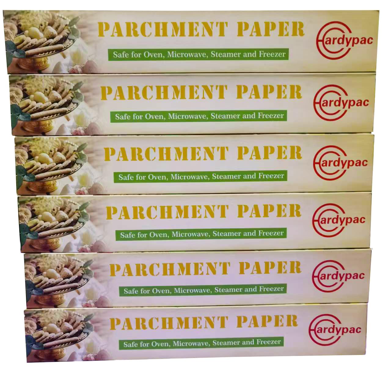 Premium parchment paper baking 6 rolls 450sqft packaging