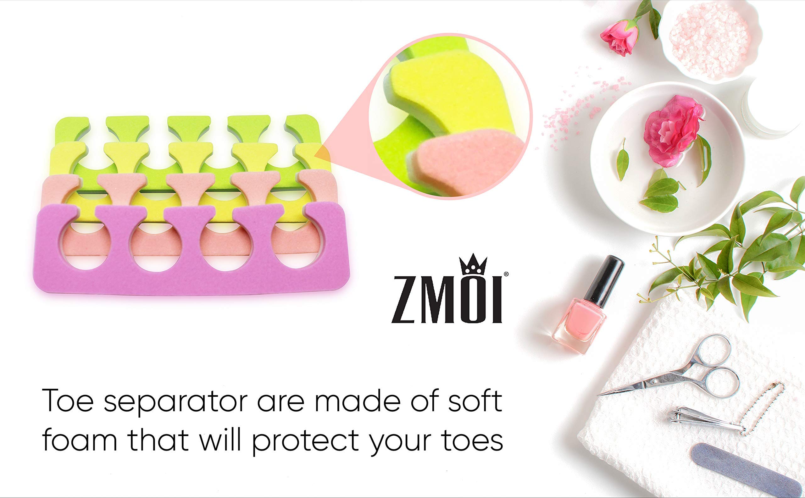 Premium pedicure tool kit foam toe separators image