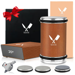 Premium Rolling Knife Sharpener kit with 400 Diamond 1000 Ceramic 3000 Corundum discs