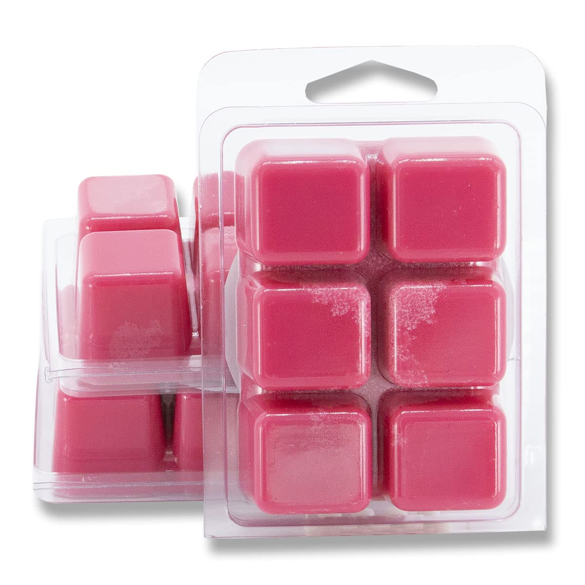 Six rose scented soy wax cubes per pack