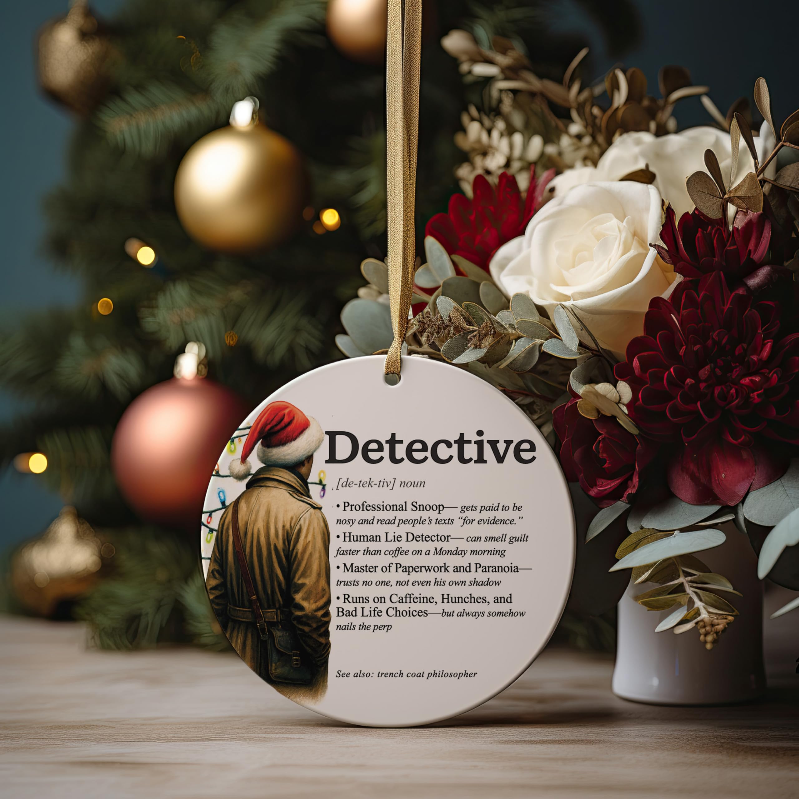 One-sided print with back personalization option for ornament