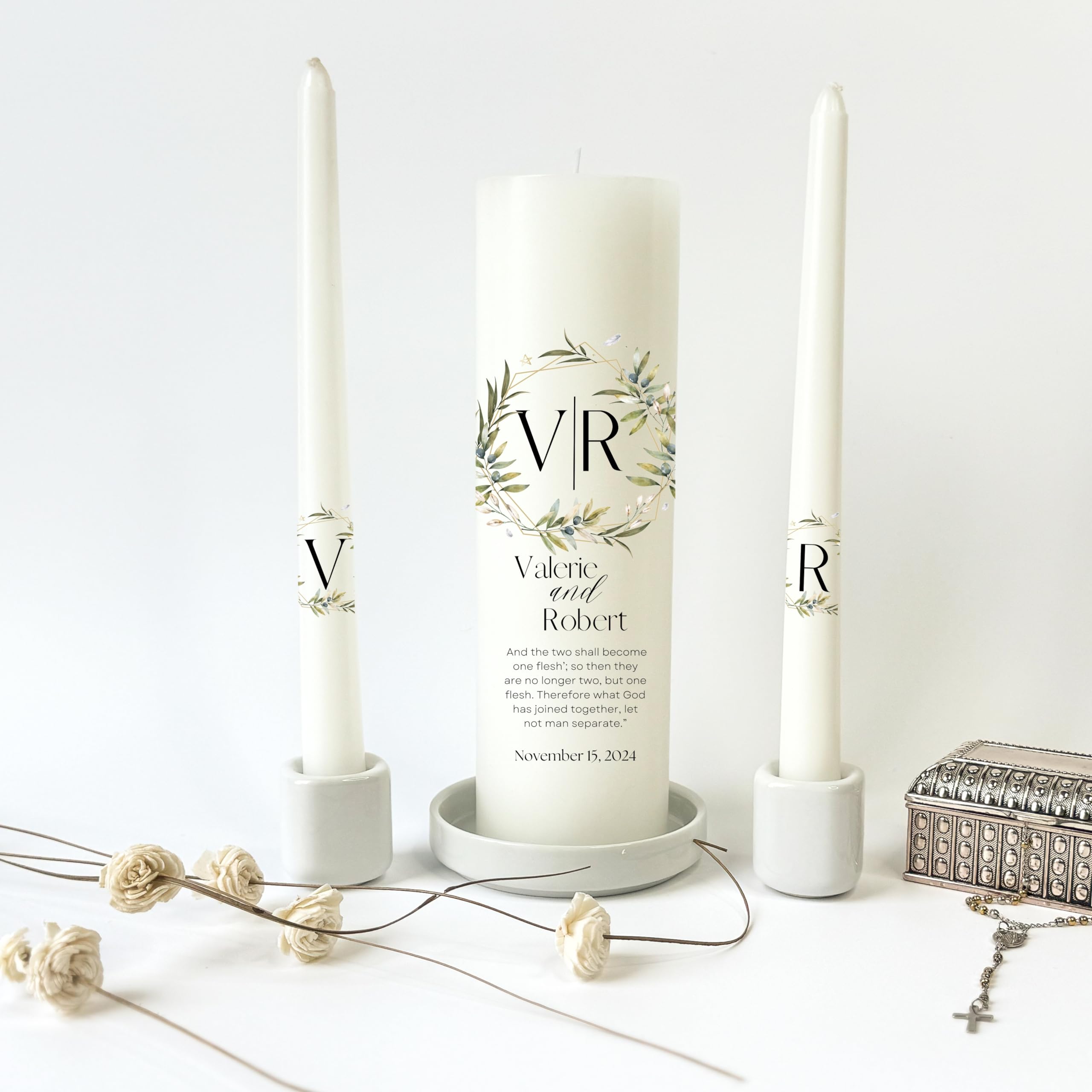 Premium unity candles designed prepared assembled in the USA