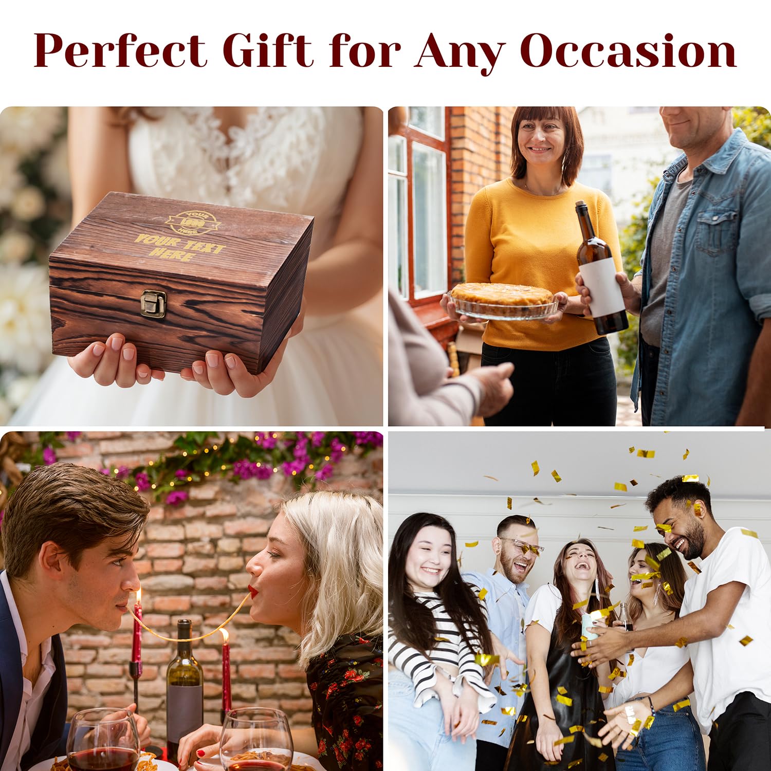 All-in-one wine gift set in case