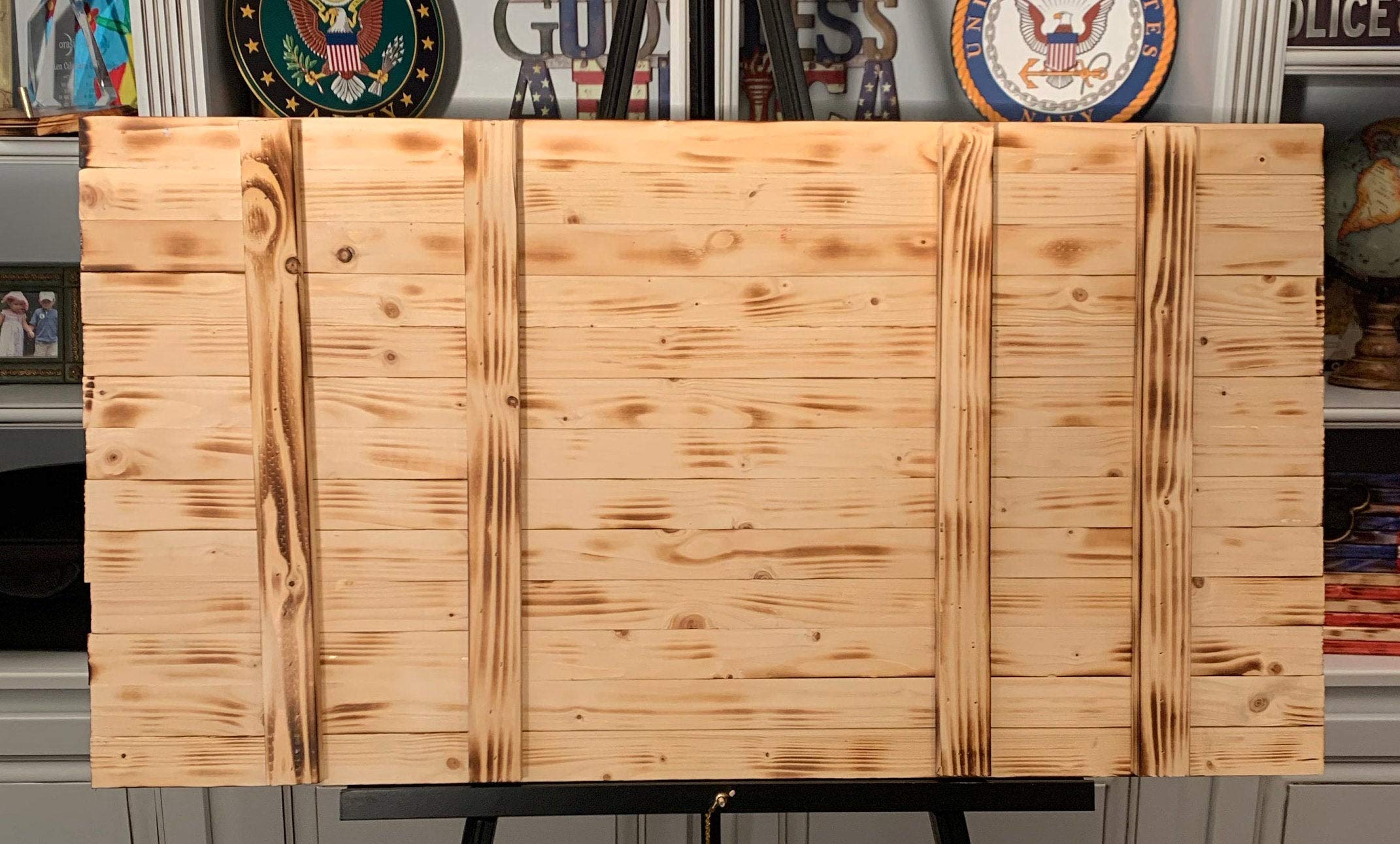 13 carved stars Betsy Ross 1776 flag on sanded wood