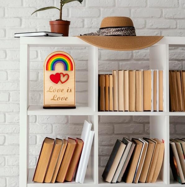 LGBTQ+ affirmation message on desk sign