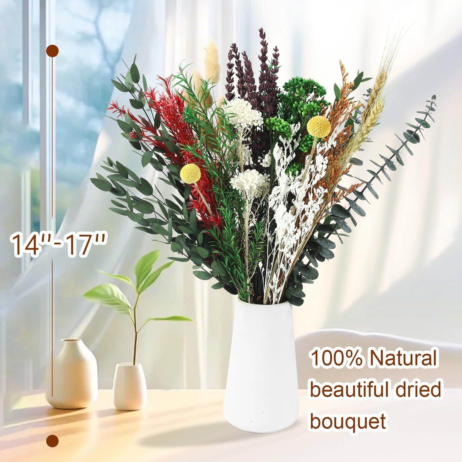 Dried bouquet ready to display in vases or DIY projects