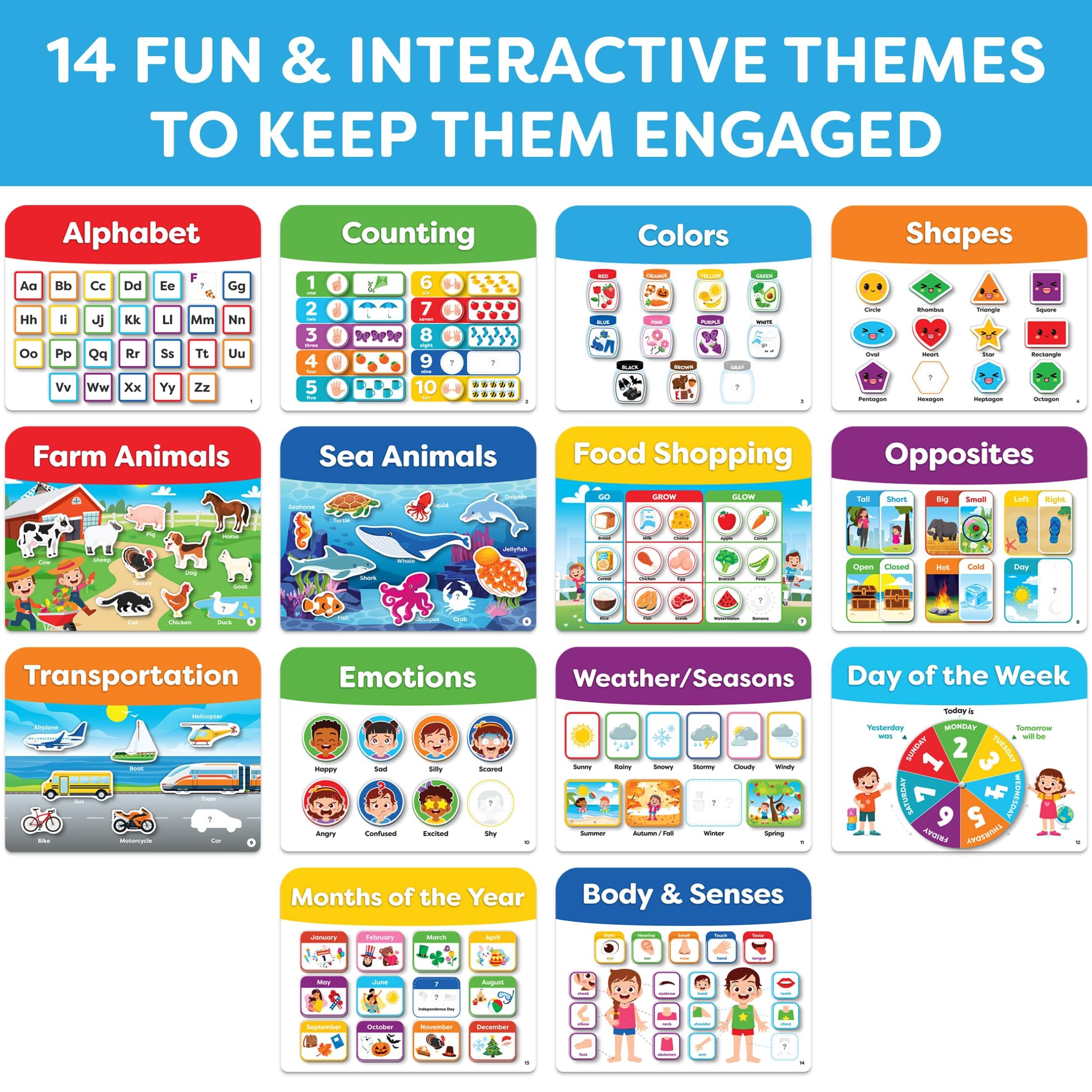 Preschool Busy Book learning themes for toddlers