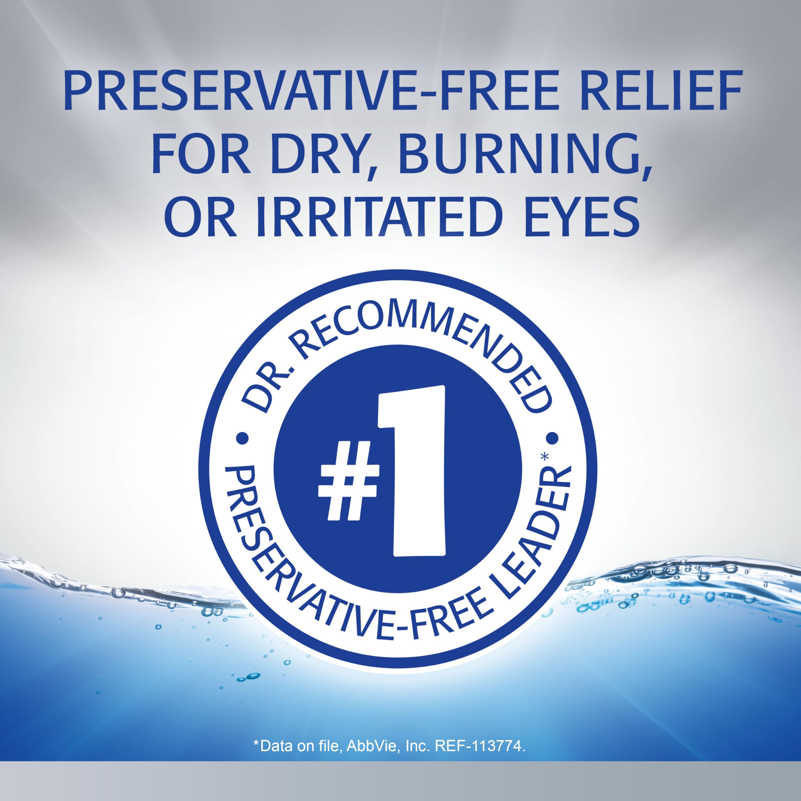 Preservative-free eye drops packaging REFRESH OPTIVE Advanced PF