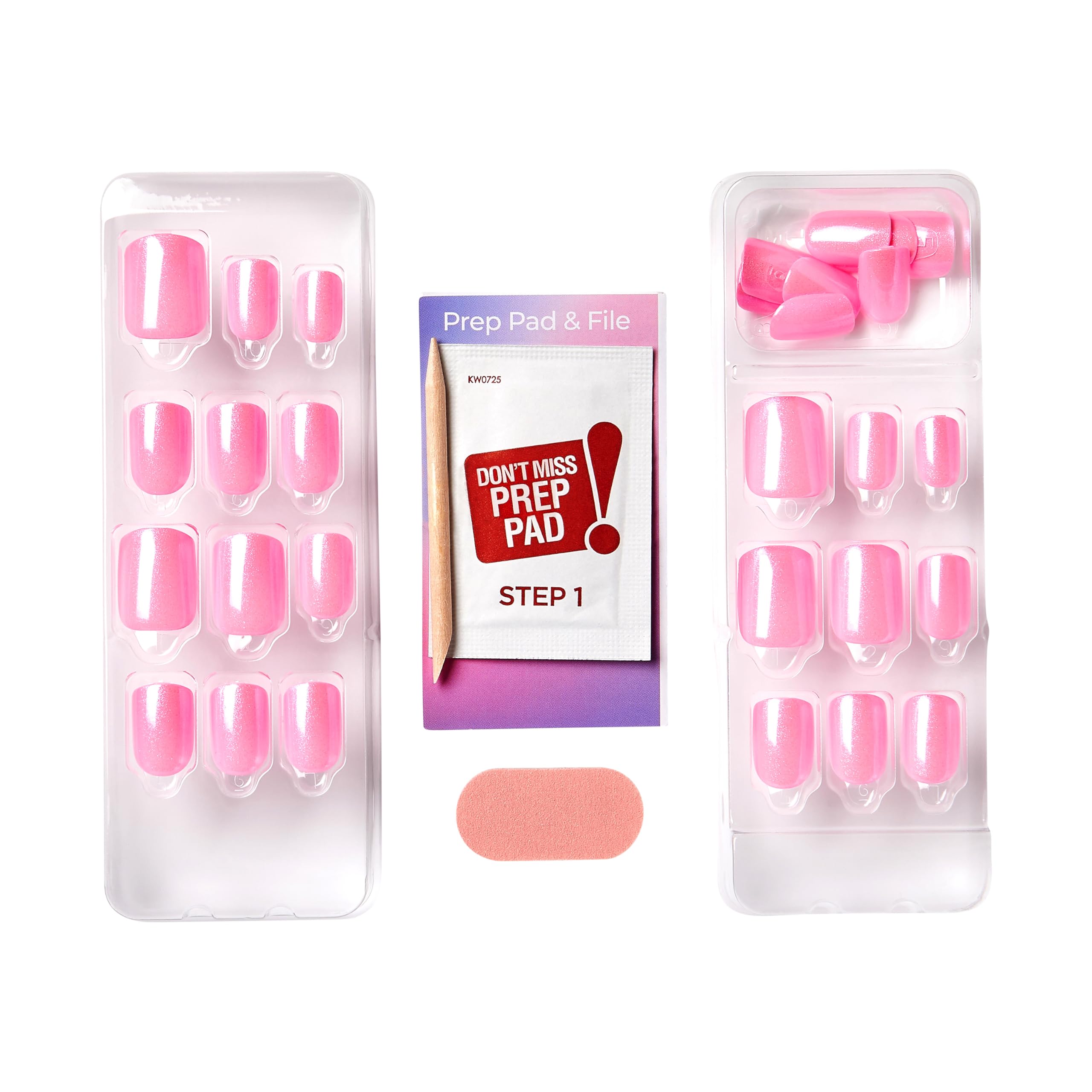 Color FX Impress chrome-like finish nails on pink color