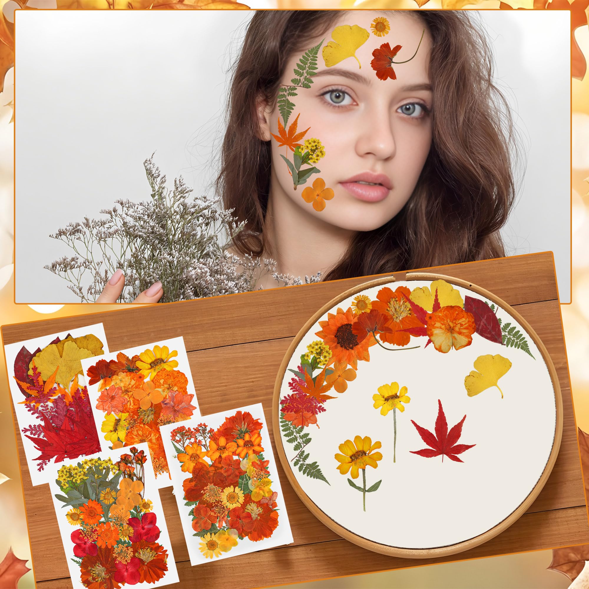 Versatile dried flowers for scrapbooks cards candles nails