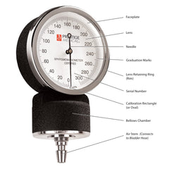Prestige 882-BLK aneroid sphygmomanometer nylon cuff
