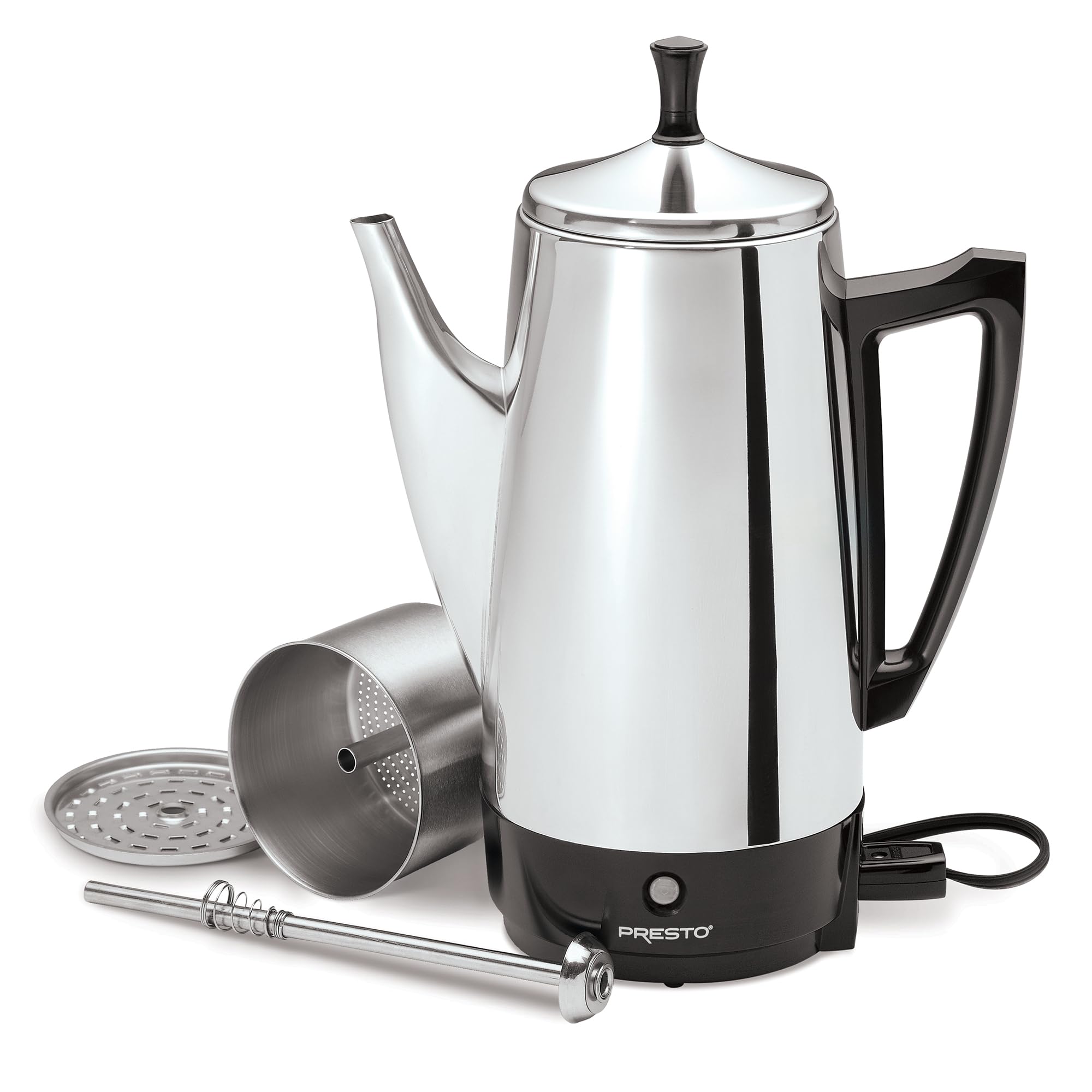 Removable power cord feature for Presto 02811 electric coffee percolator