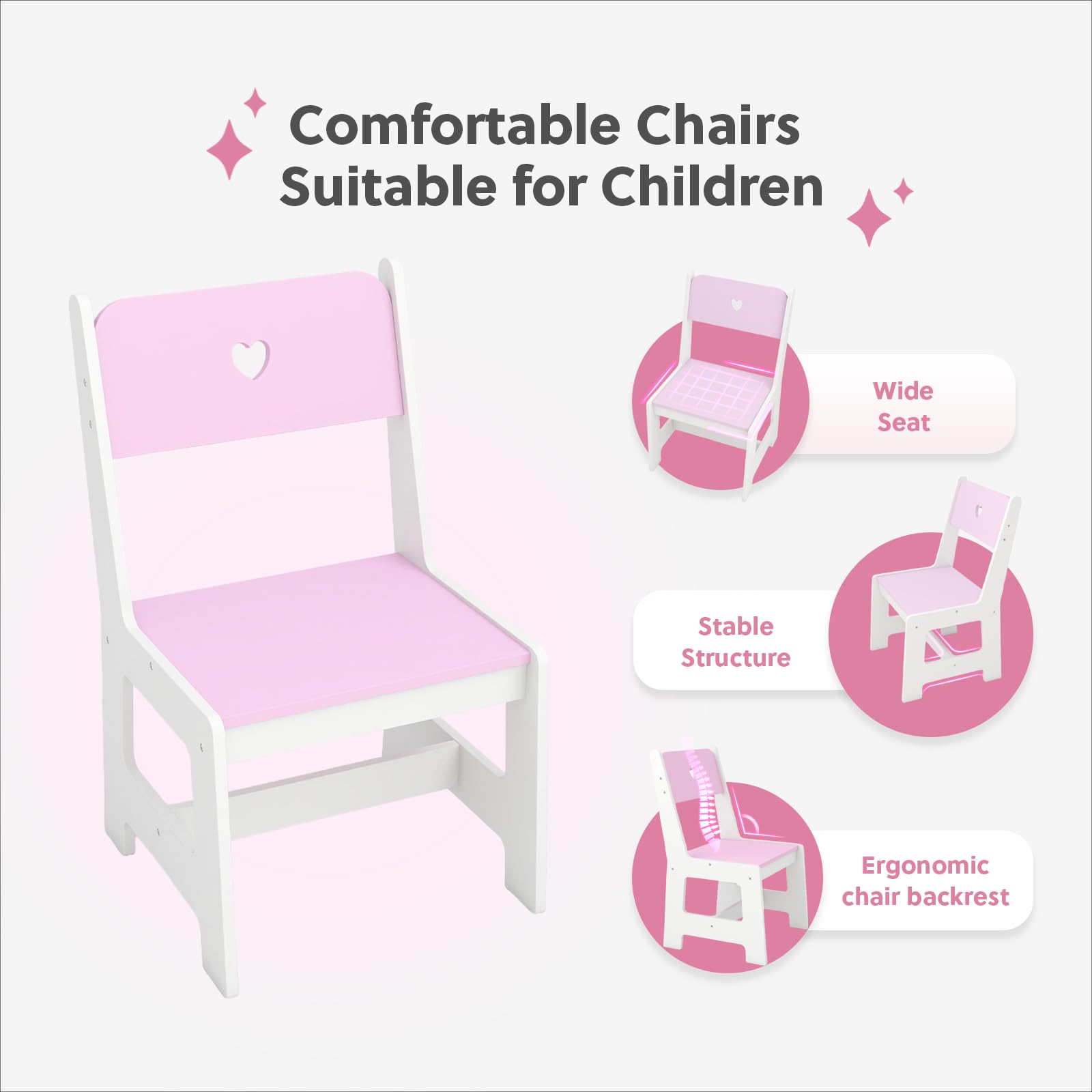 Pretend play vanity set for little girls