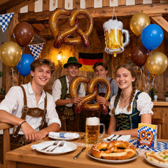 pretzel shaped foil balloons suitable for birthdays and events