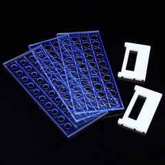 Blue acrylic pretzel rod holder and 100 bags packaging