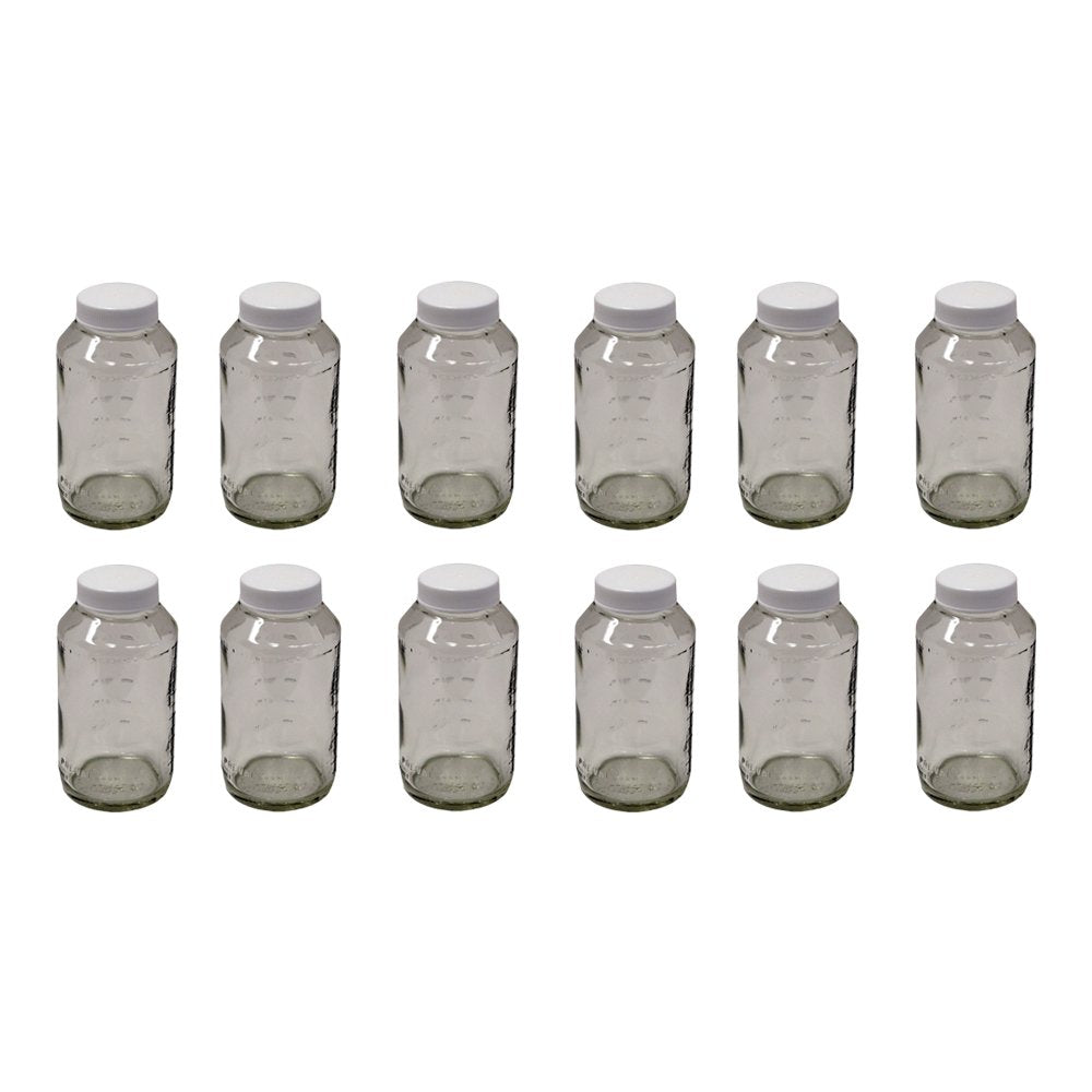 Preval Glass Jars 6oz 12 Pack for Preval Spray Systems