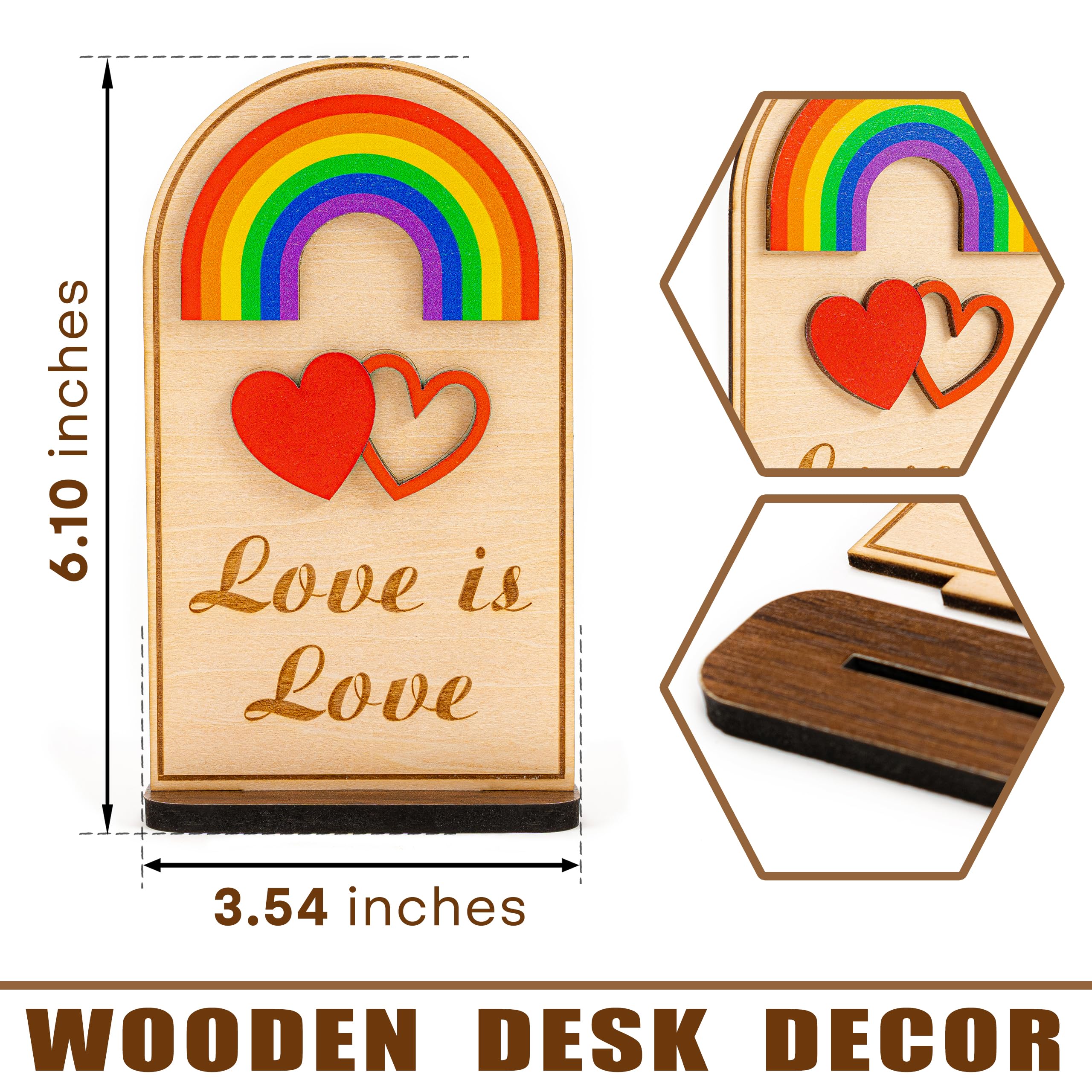 Pride Month desk sign size 5.9 x 3.9 inches