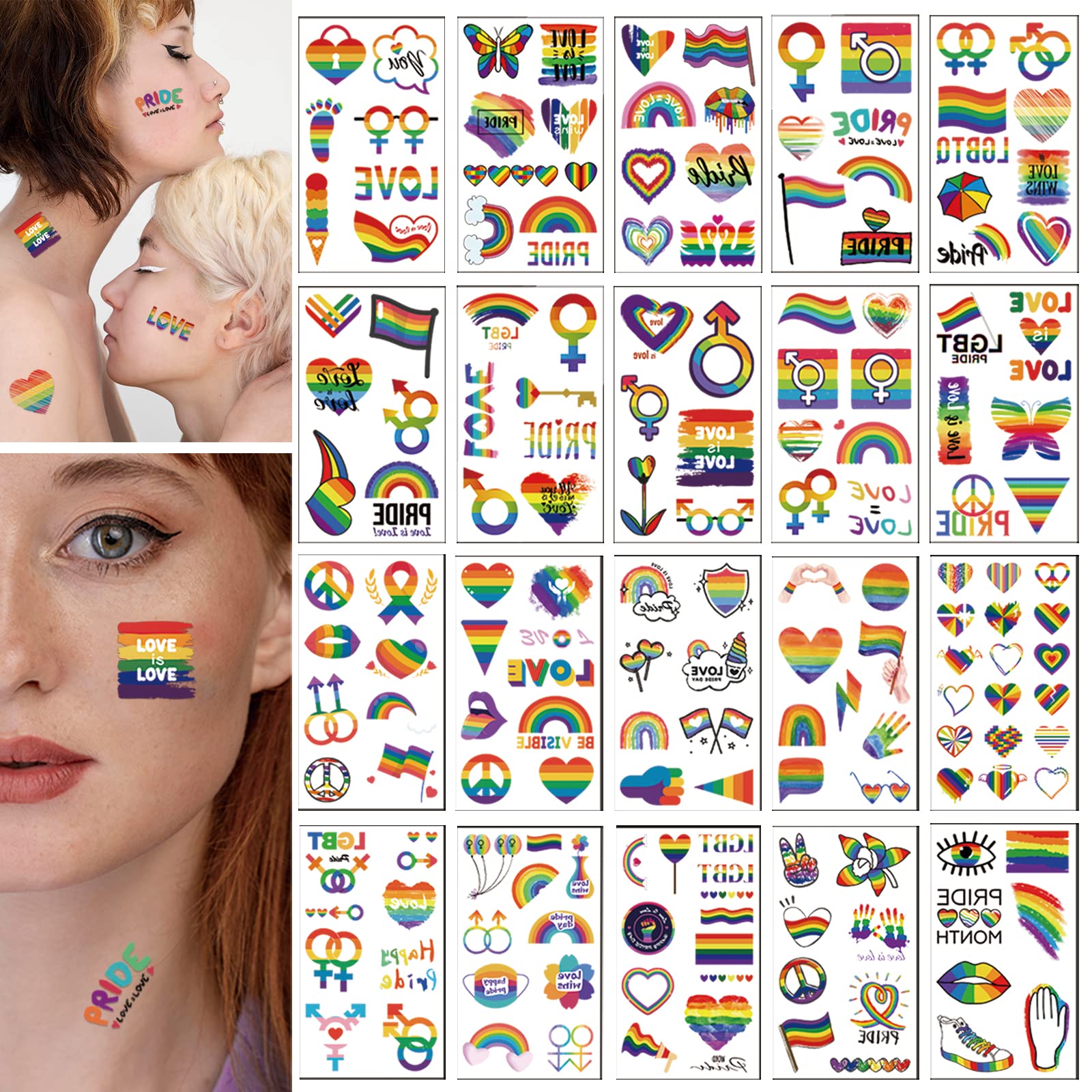 Pride parade accessory tattoos for celebrations