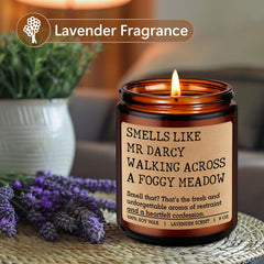 Pride and Prejudice candle for Jane Austen fans