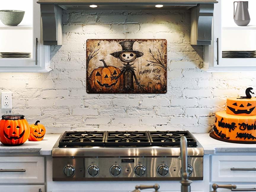 Distressed rust look is part of the printed design