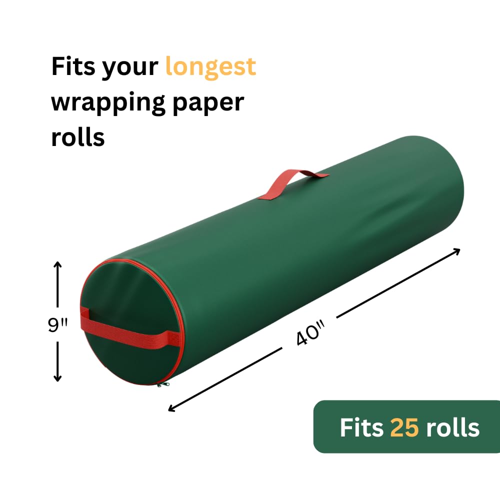 Green durable 600D Oxford wrapping paper storage bag