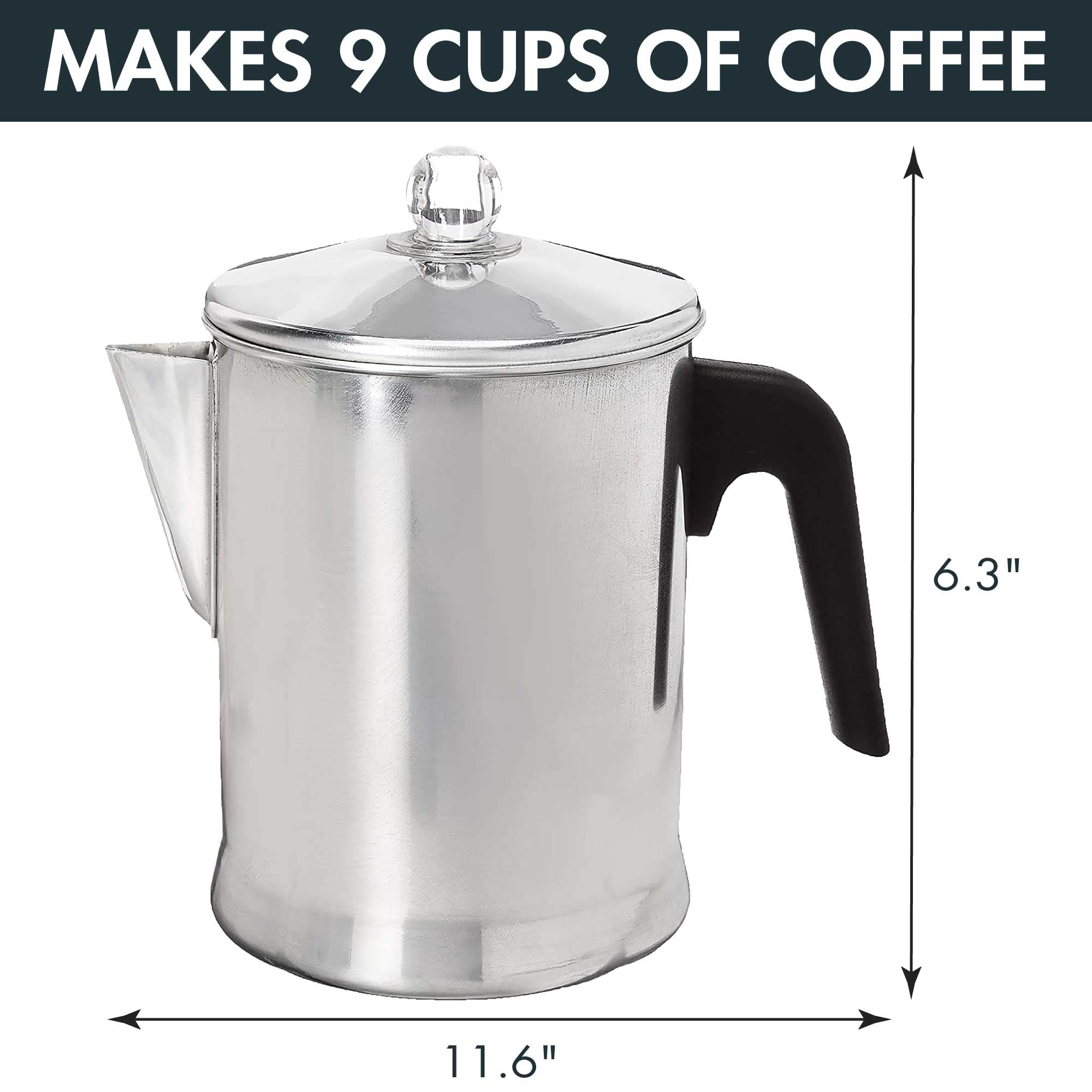 9 cup capacity Primula Today percolator with pot and lid