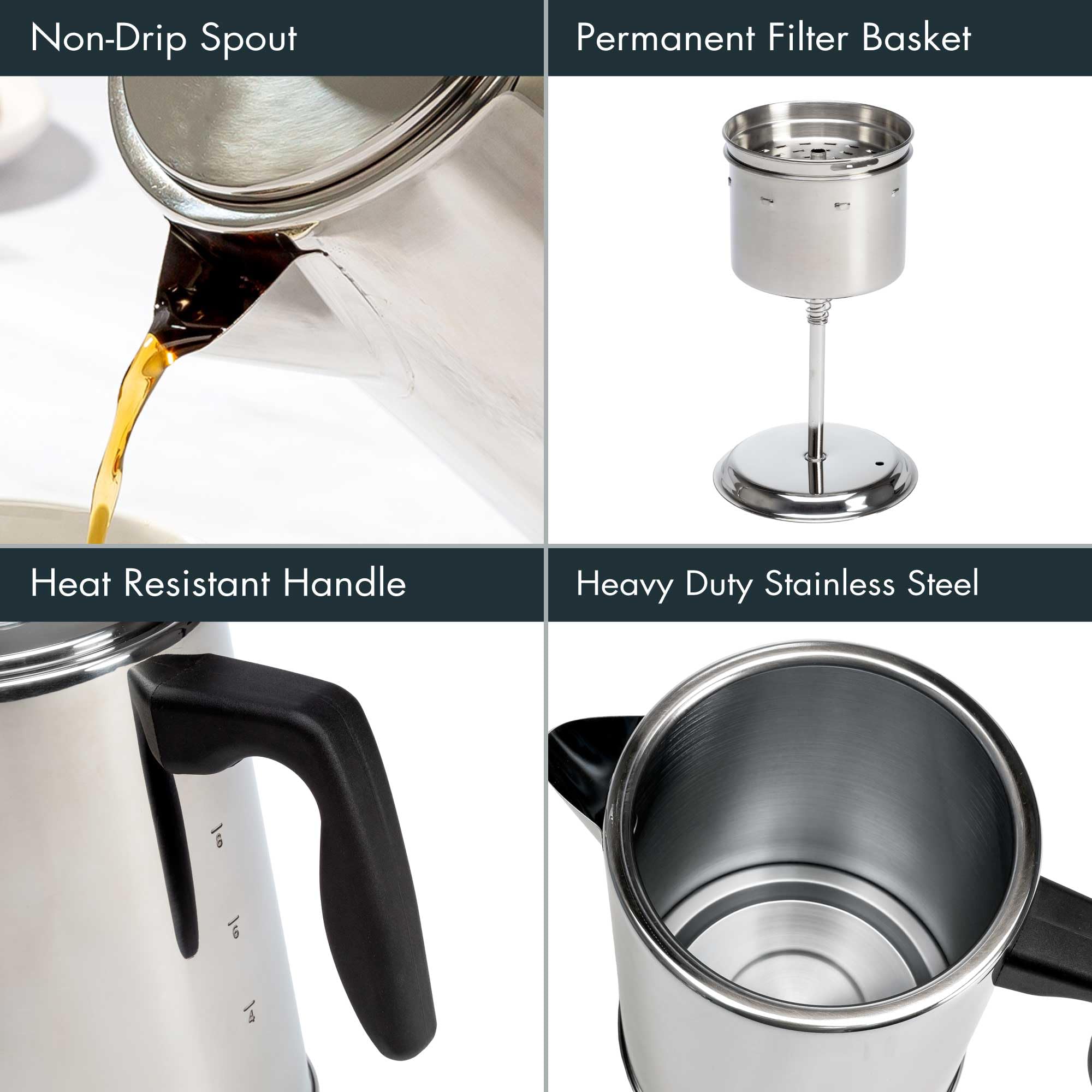 Primula percolator heat resistant handle
