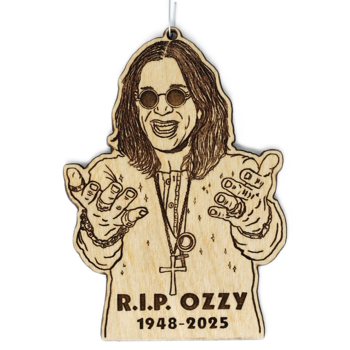 Prince of Darkness Memorial ornament birch wood 4x275 inches
