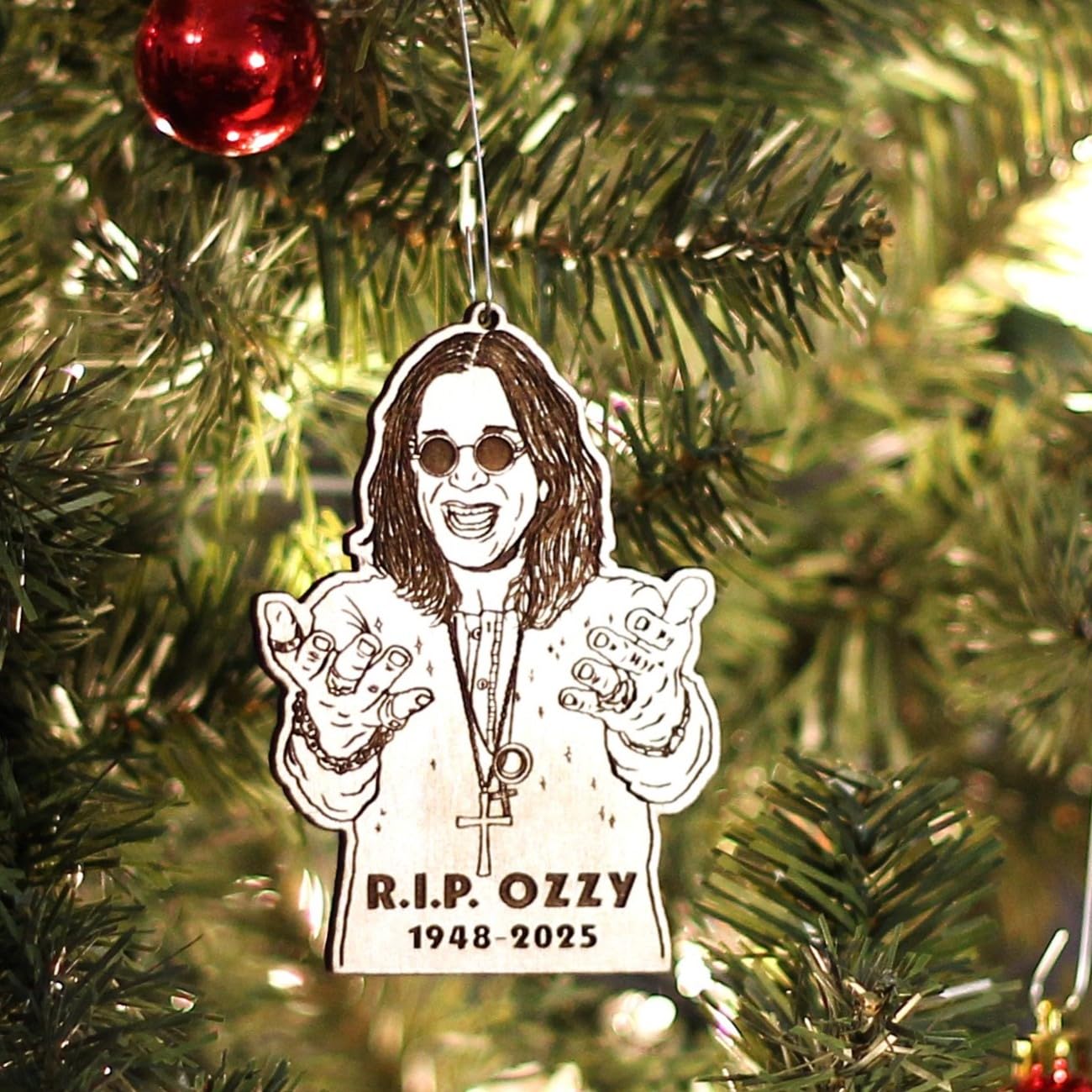 Portland studio handmade Prince of Darkness Memorial ornament