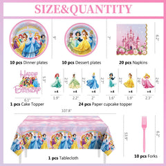 Pastel latex balloons included in Princess Birthday Party Decorations kit