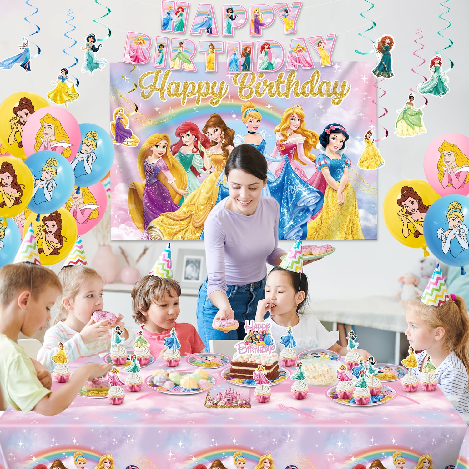 Letter banner included with Princess Birthday Party Decorations kit