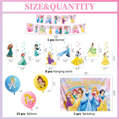 Cupcake toppers for Princess Birthday Party Decorations kit