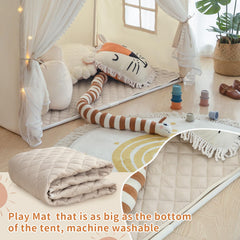 Princess Castle Playhouse Tent interior with mat