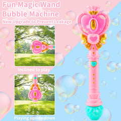 Automatic bubble wand powered by 3 AA batteries not included