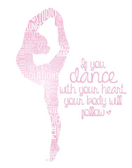 PrintChicks dance silhouette typography print 24x36 poster