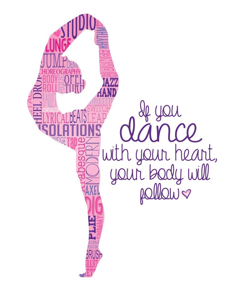 Unframed prints by PrintChicks dance typography