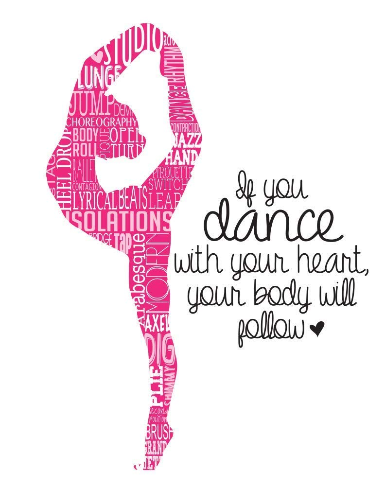 Girls room decor dance print by PrintChicks