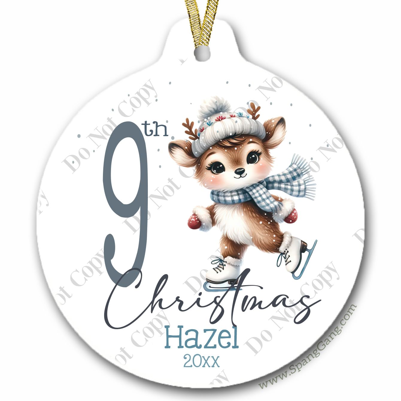 Colored hanging ribbon visible on ornament