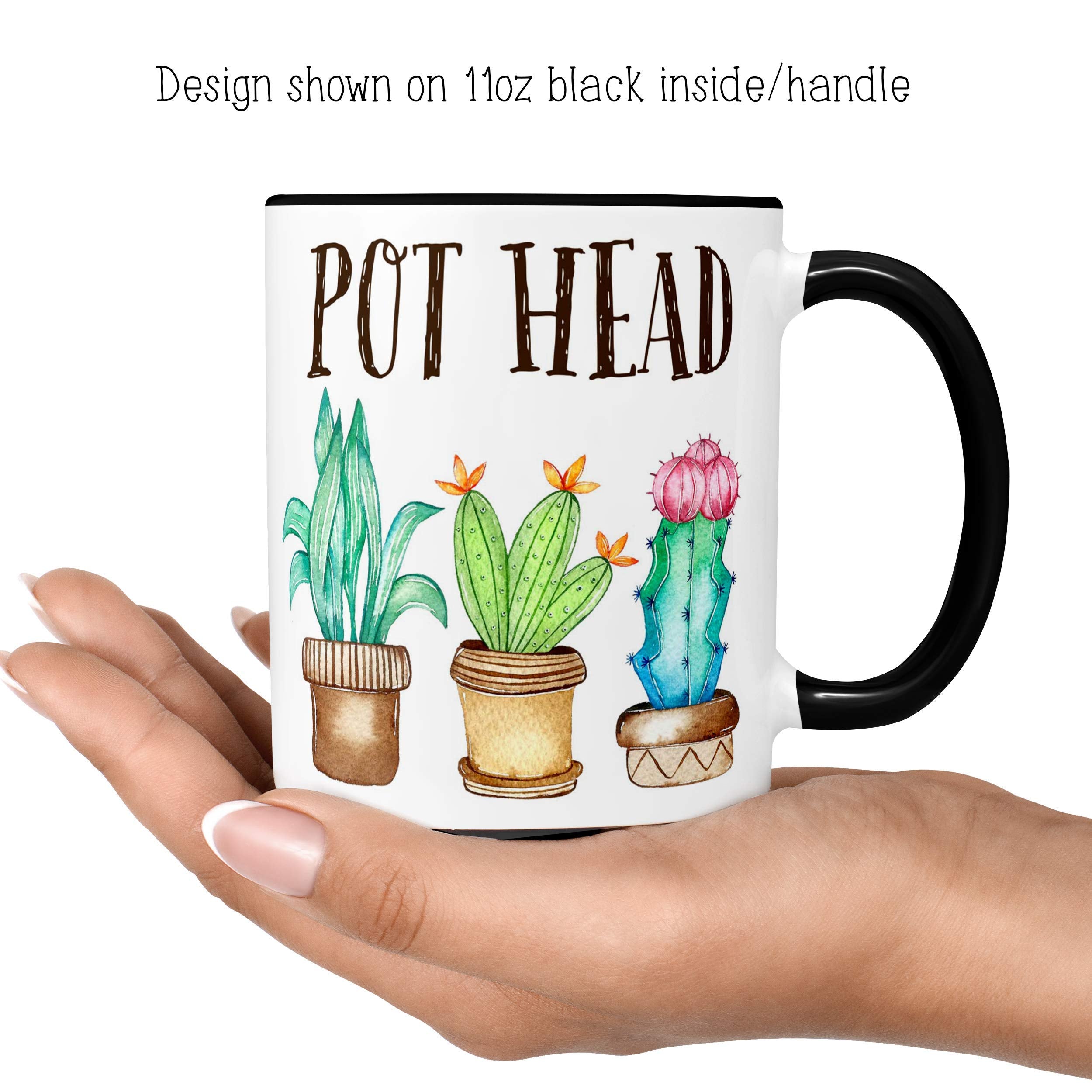 Printed on both sides FOXY MUG pot head plants mug