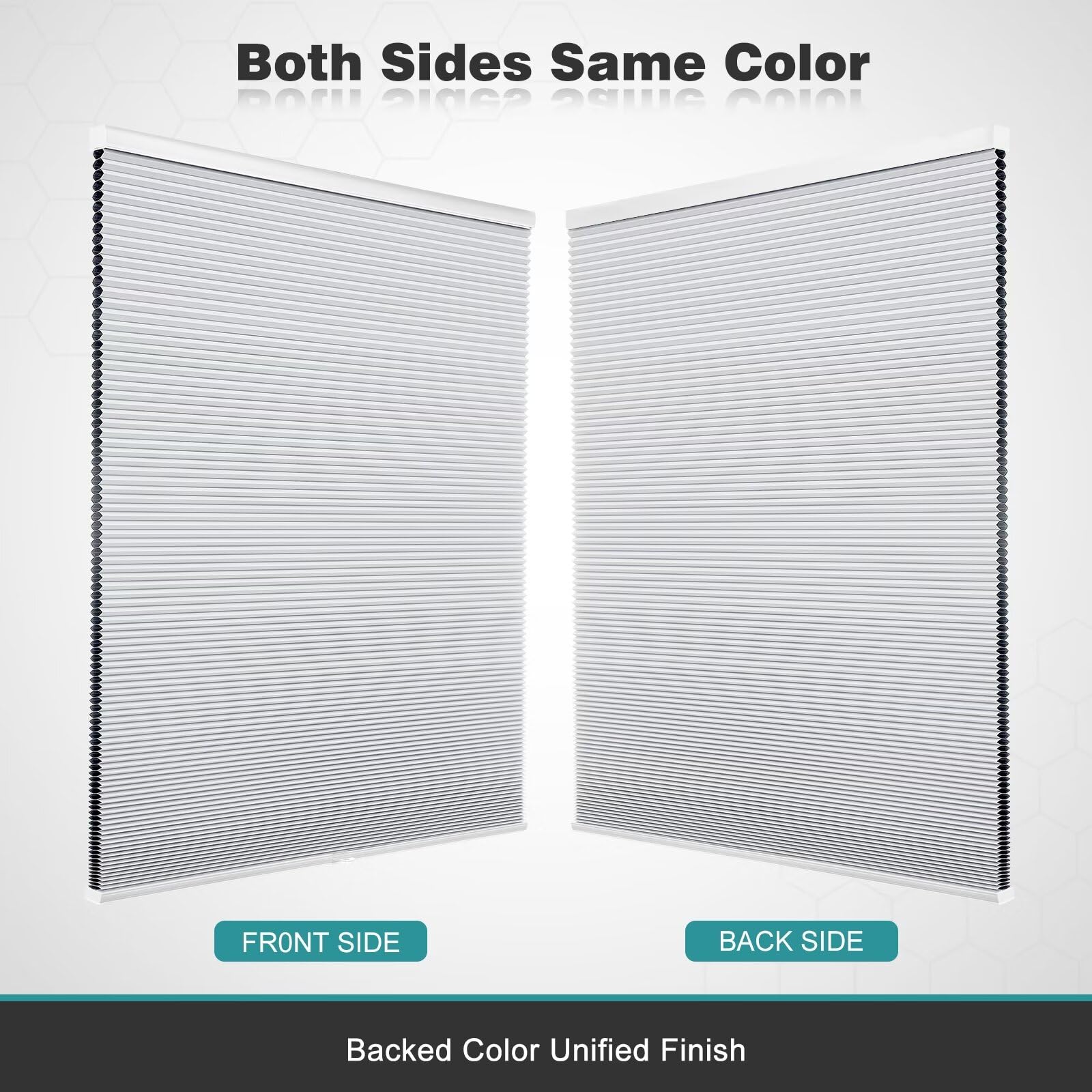 Privacy and light control cordless shade white 33x72 Changshade